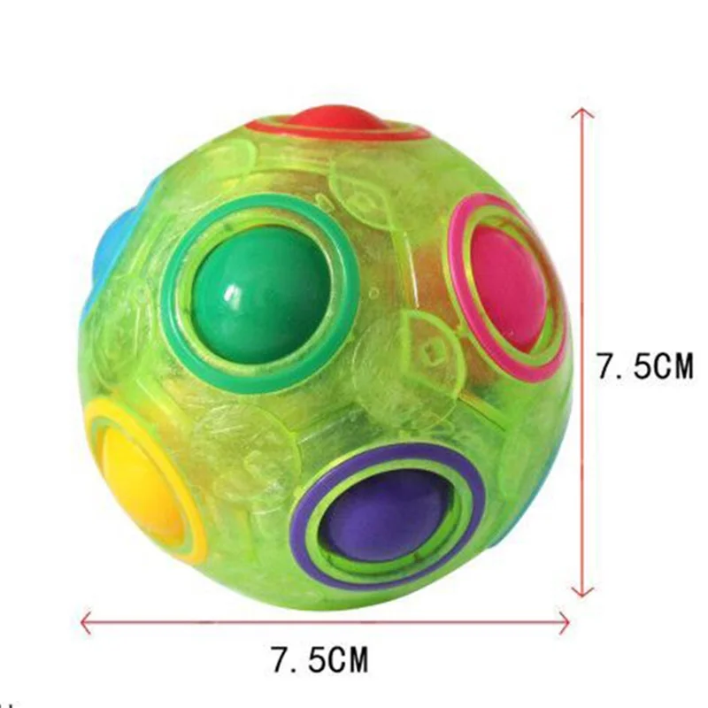 Светящийся волшебный Радужный шар футбольный куб флуоресцентный горячий декомпрессионный палец игрушка Дети Взрослые антистресс мяч