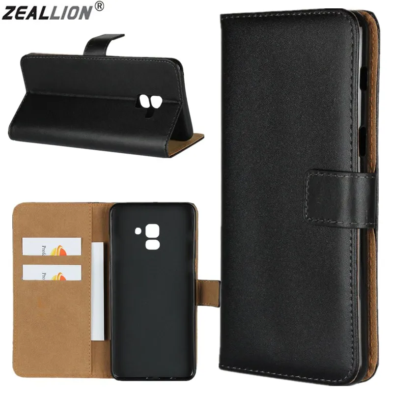 Чехол книжка ZEALLION для Samsung A3 A5 2017 S6 S7 Edge S8 S9 S10 Plus Note 8 9 чехол из натуральной кожи с