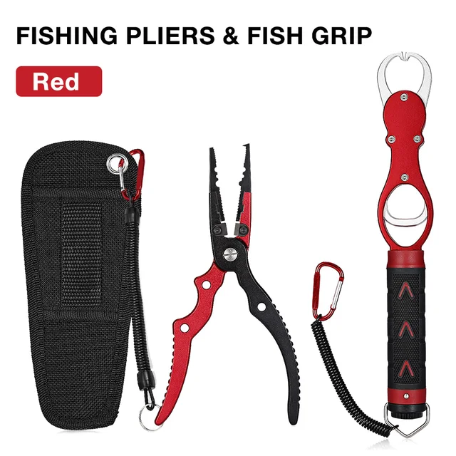 Outlife-Portable-Aluminum-Alloy-Fishing-Grip-Fishing-Pliers-Split-Ring-Cutter-With-Weight-Scale-Sheath-Retractable