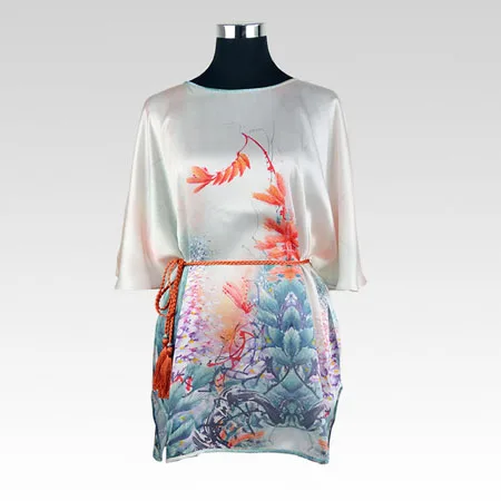 

SISULI 100% Silk Blouse Natural Silk Fabric Flowers Printed Women New 2018 Summer Autumn Modis Top Women Bohemian Free Shipping