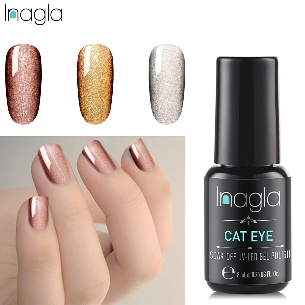 

Inagla Wide Line Cat Eye Color Gel Nail Polish Nail Art Manicure Soak Off UV Varnish DIY Tools Lacquer