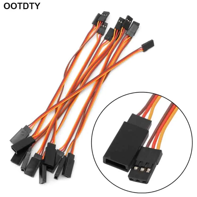

10Pcs 150mm 200mm 300mm 500mm Servo Extension Wire Lead Cable For RC Futaba JR 15cm Male to Female