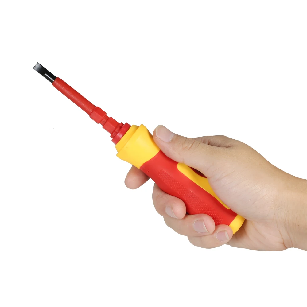 

7 in 1 1000V Changeable Insulated Screwdrivers Set with Magnetic Phillips and Slotted Bits Electrician Repair Tools Kit