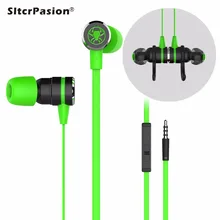 Big sale SltcrPasion New Phone Earphone with Mic Cool Youth Green Red Universal In-ear HiFi Bass Stereo Gaming Earphones Noise Cancelling