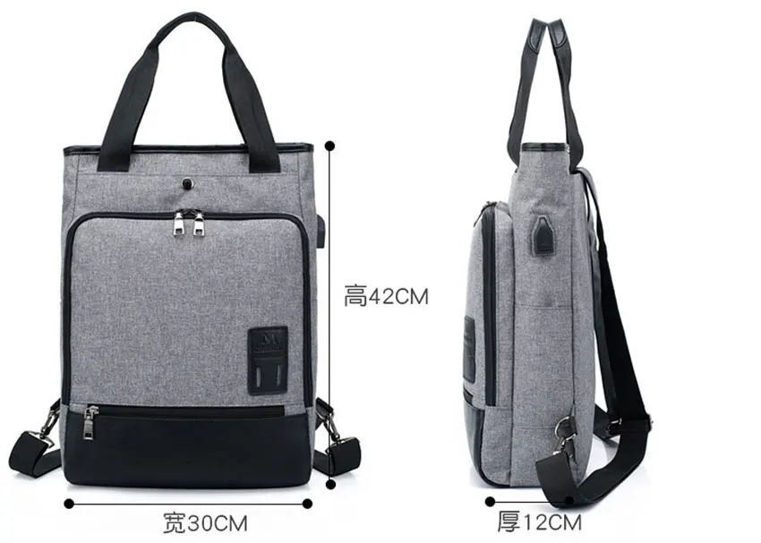 FANSON рюкзак для пары 14 дюймов Сумка для ноутбука тонкая многофункциональная Водонепроницаемая USB зарядка повседневный рюкзак для мужчин и женщин
