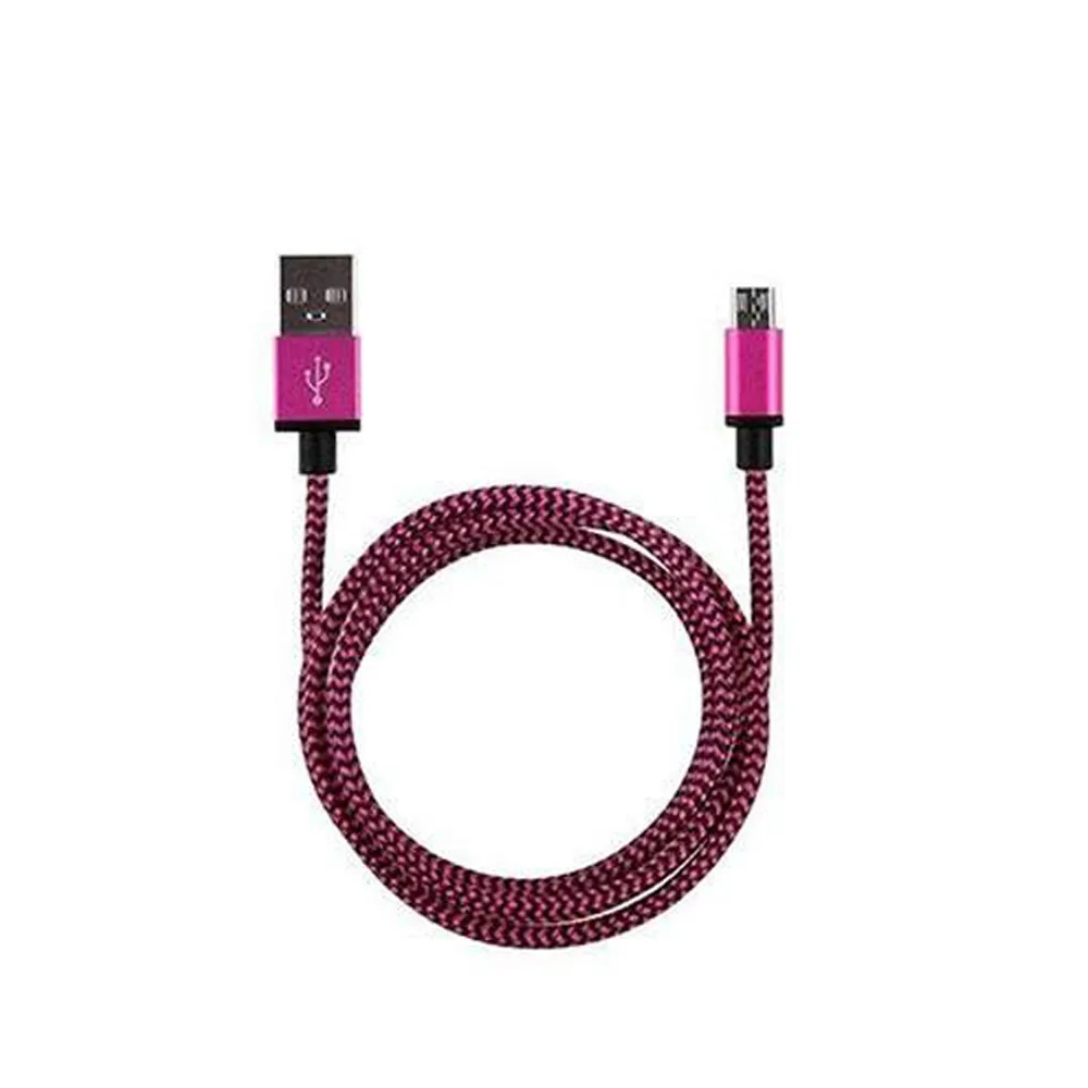 مصغرة مكافحة تدخل التكنولوجيا 2A العالمي مضفر الألومنيوم المصغّر usb بيانات و مزامنة أسرع شاحن كابل للأندرويد الهاتف