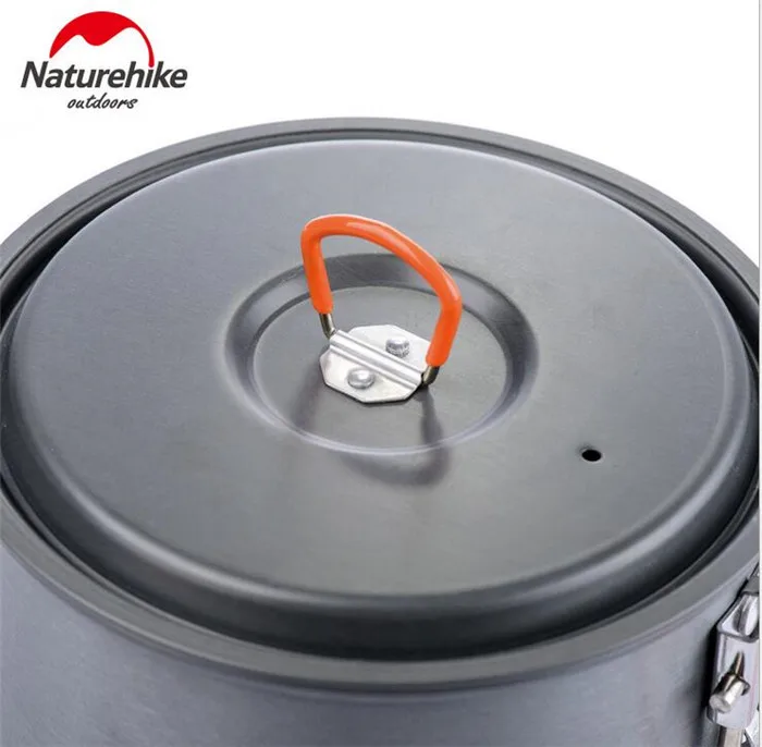 Naturehike 1.5l ligero aleación de aluminio al aire libre camping intercambiador olla calentamiento rápido hervidor plegable picnic Utensilios de cocina