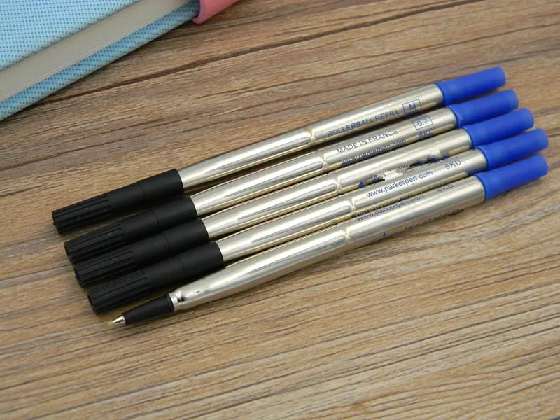 5 шт школьные Заправки черные или синие металлические офисные 0,5 мм подарочные ручки-роллеры