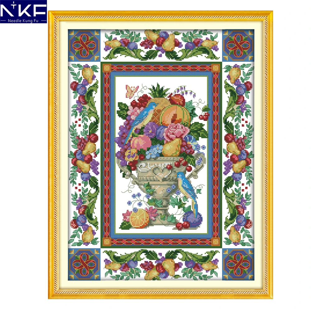 NKF Набор для вышивки крестиком набор рукоделия с фруктовыми чашками|cross stitch kits|cross
