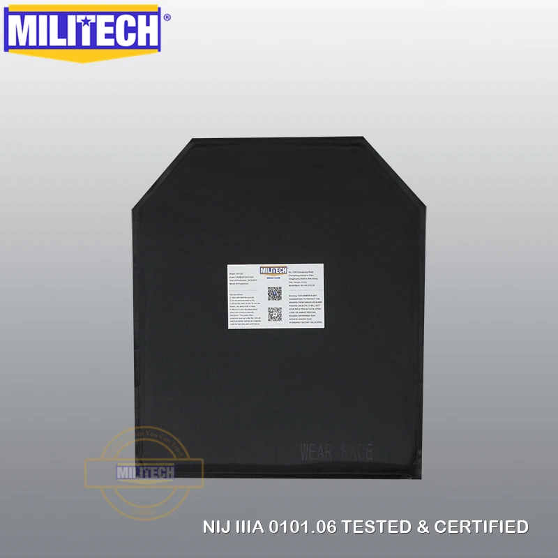 MILITECH 10 x 12 & 6 x 6 Inches Pairs Aramid Ballistic Panel Bullet Proof Plate Inserts Body Armor 