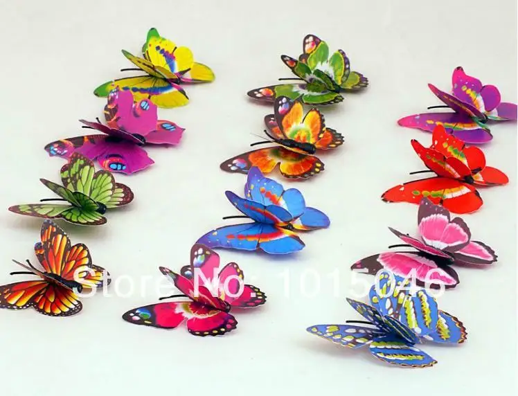 

10 X Bistratal 3D Artificial Butterfly Decorations Craft Pin Clip Clothing Curtain Tablecloth Wedding Favor