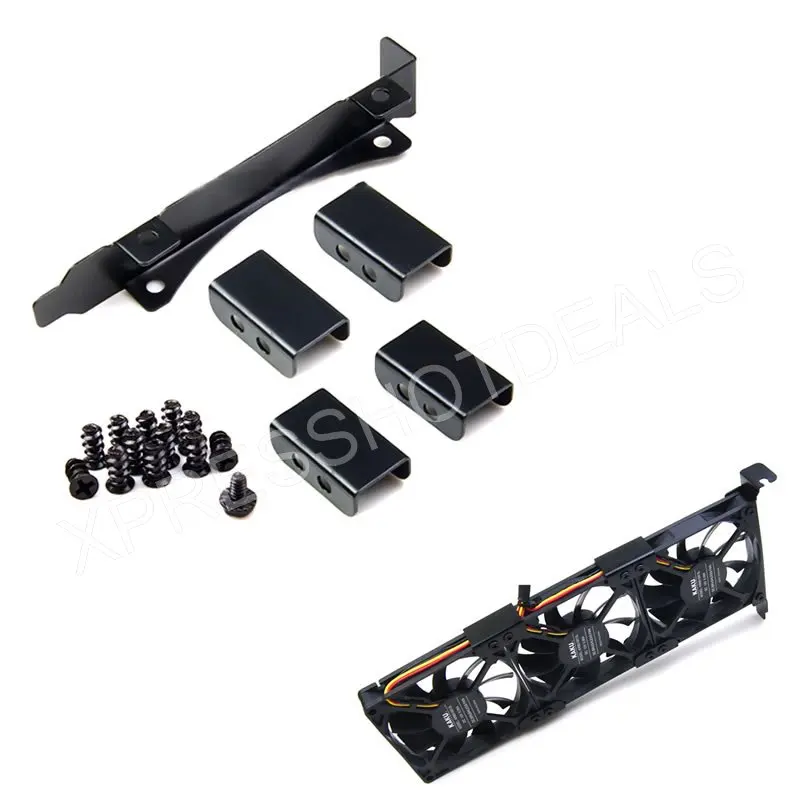 

3 Thin Fans Mount Rack PCI Slot Bracket for Video Card DIY