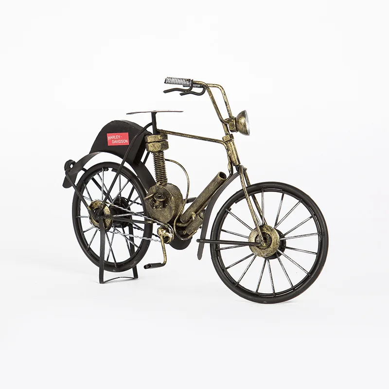

Retro Vintage Bicycle Model Home Decor Figurines American Country Coffee Bar Decor Furnishing Creative Gift Souvenir Collections