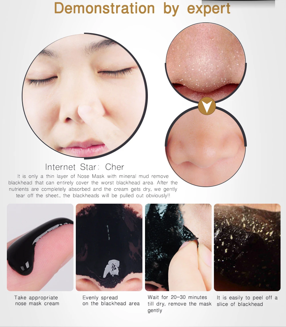Removedor de Cravo Limpador de Cabeça Lote Pilaten Face Care Nariz Facial Máscara Minerais Poros Preta ex Poro Tira 100 Pçs - 12 facial removedor de cravo máscara minerais poros