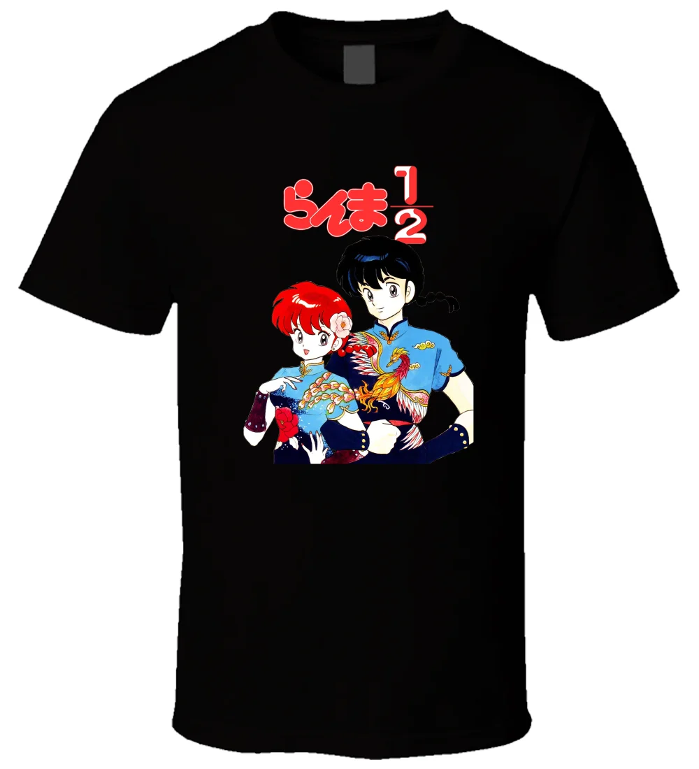 Ranma 1 черная футболка мультяшная мужская унисекс новинка модная бесплатная