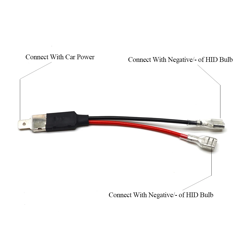SUKIOTO 1 Pair H1 Power cable Connector wire Plug HID Xenon Ballast Input Power Cord Extension Cable Harness H7 9005 9006 H11 H8 (4)