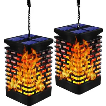 

Solar Hanging Lantern, 99 LED Solar Flame Light Solar Garden Lights Outdoor Pathway Stairs Light Security Light Decoration Lamp