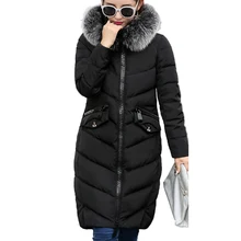 Ультра-теплые новые пуховики, зимние белые пуховики на утином пуху, длинная теплая верхняя одежда, женские пальто, роскошные парки с меховым воротником