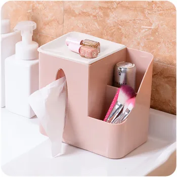 

Creative Desktop Organizer Tissue Box Home Decor Multifunction Remote Control Plastic Paper Storage Napkin Holder Box 6ZJ070