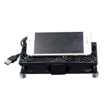 

80*25mm Dual Cooling Fan USB Power Supply Compatible for Rt-Ac66u B1 Router Receiver DVR Playstation Xbox TV Box Cabinet Cooler