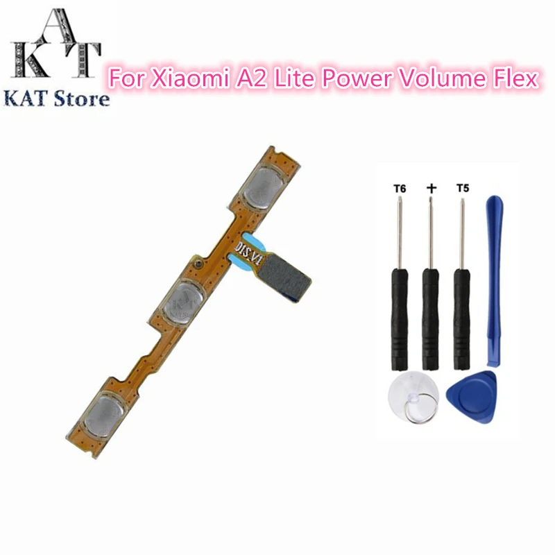 

KAT For Redmi 6 Pro Mi A2 Lite Power Volume Flex Cable Side Key Button Flex Cable Quality Guarantee