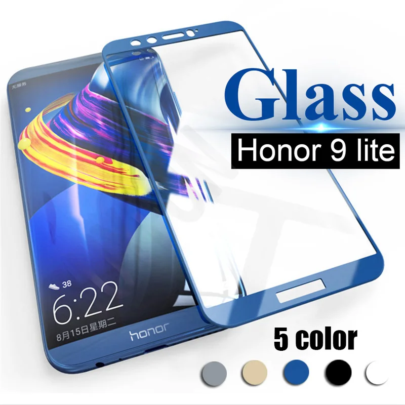 Закаленное стекло для Huawei honor 9 Защита экрана lite 9h полное покрытие защитная пленка