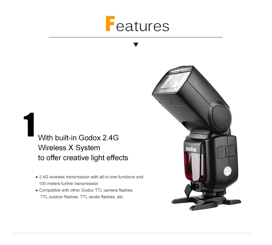 100% Original Godox TT685O 2.4G HSS 18000s i-TTL GN60 Wireless flash Speedlite Flash for OlympusPanasonic (14)