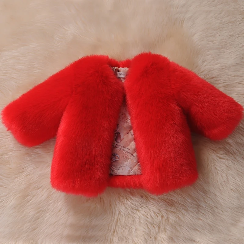 

Baby Girl Autumn Winter Faux Rabbit Fur Coat Kid Fashion Jacket