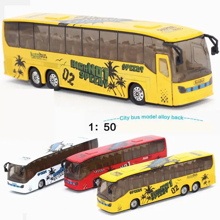 1:50 Diecast Автомобили Автобус металлическая модель автомобиля Динки Игрушечные