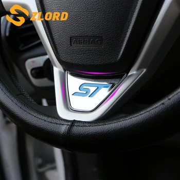 

Zlord Car Refit Accessories for Ford New Fiesta MK7 2009-2017 Ecosport 2012-2017 Car Steering Wheel Covers Trim Sticker