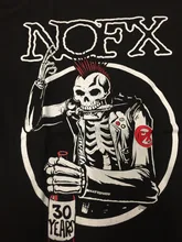 100% Cotton Print Men'S Print Crew Neck Nofx Skull Gothic Short-Sleeve Tee crew neck trippy print tee