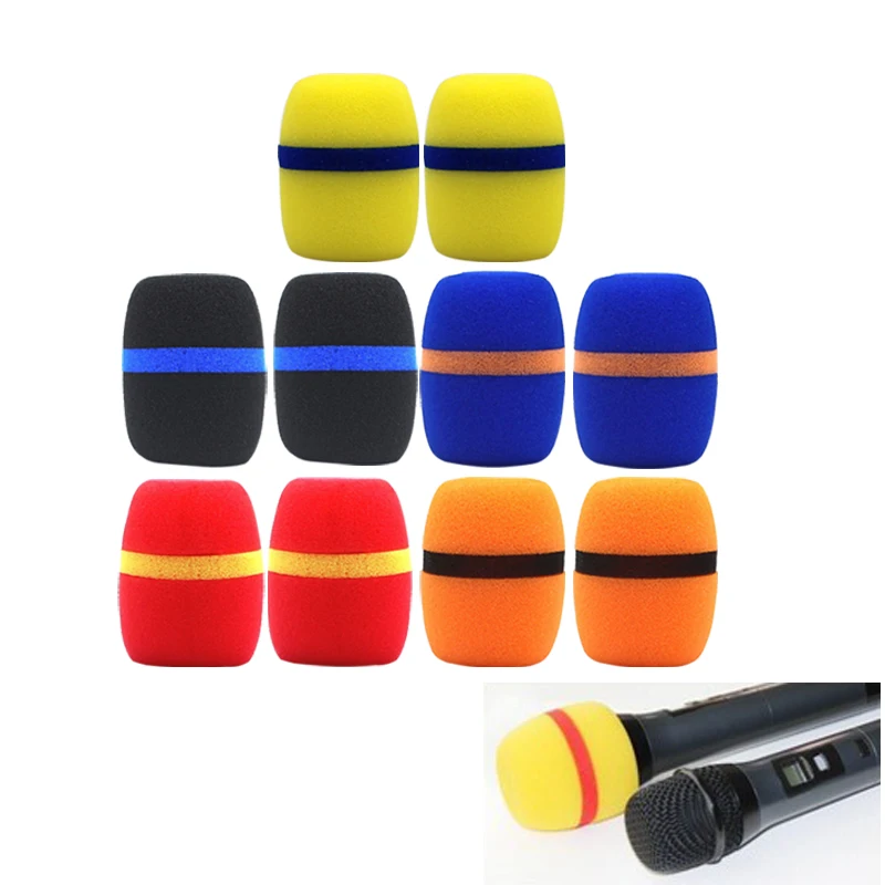 

10 pack High-grade Thicken Microphone Foam Cap KTV Professional Studio Mic Cover Replacement Sponge WindScreen
