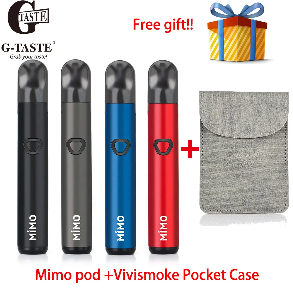 

Vape Pod Kit G-taste Mimo pod kit 450mah built-in battery 1.3ml capacity electronic cigarette Pod Vape vs OVNS W01 vaporizer