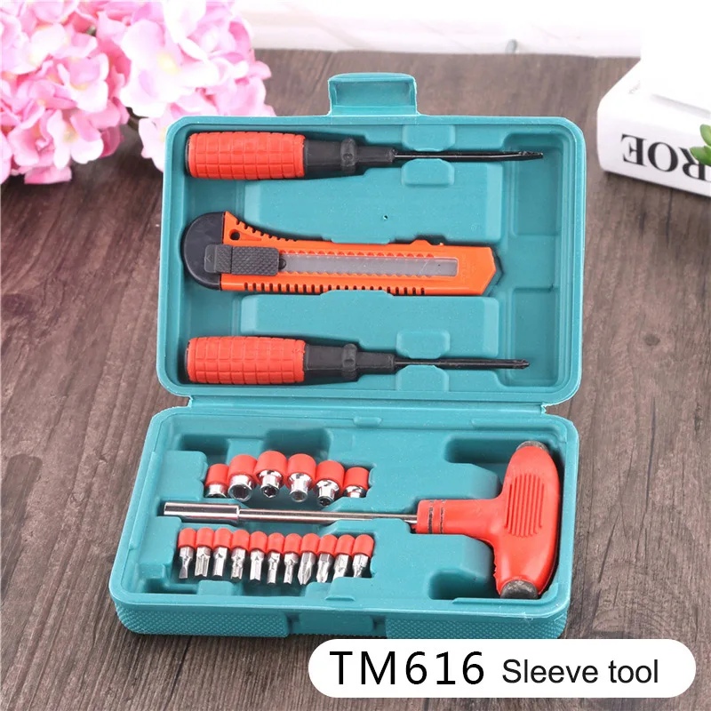  Hardware Tools Car Insurance Hardware Toolbox Repair Kit Hammers Pliers Saws Screwdrivers Sockets Knives tape measure Tool box