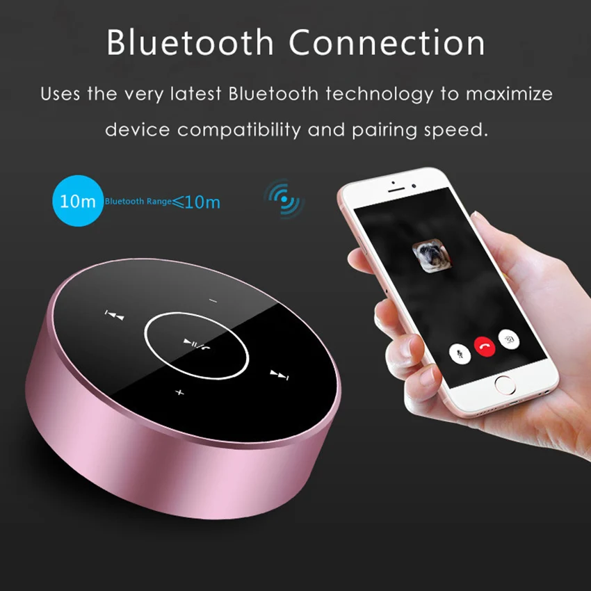 A6 Portable Wireless Wired TWS Bluetooth Speakers Touch Panel Stereo Subwoofer AUX TF Card MP3 Player with Mic for Cellphone