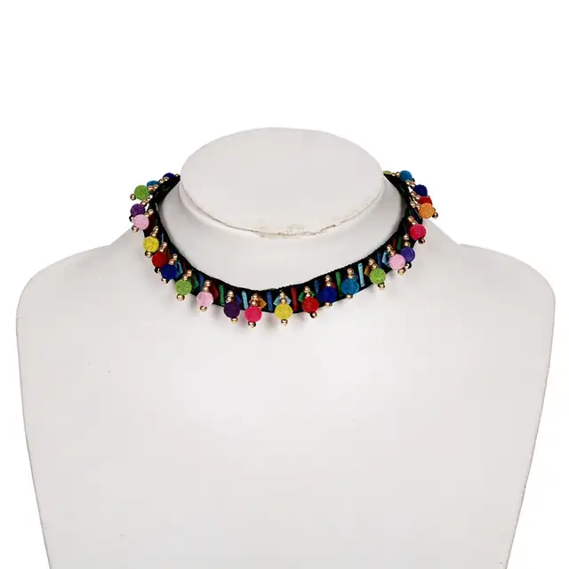 €1.66 23% de DESCUENTO|1 unid pinksee llegada pompones de colores collar de la manera barata mujeres accesorio de la joyería declaración choker €1.66 23% de DESCUENTO|1 unid pinksee llegada pompones de colores collar de la manera barata mujeres accesorio de la joyería declaración choker