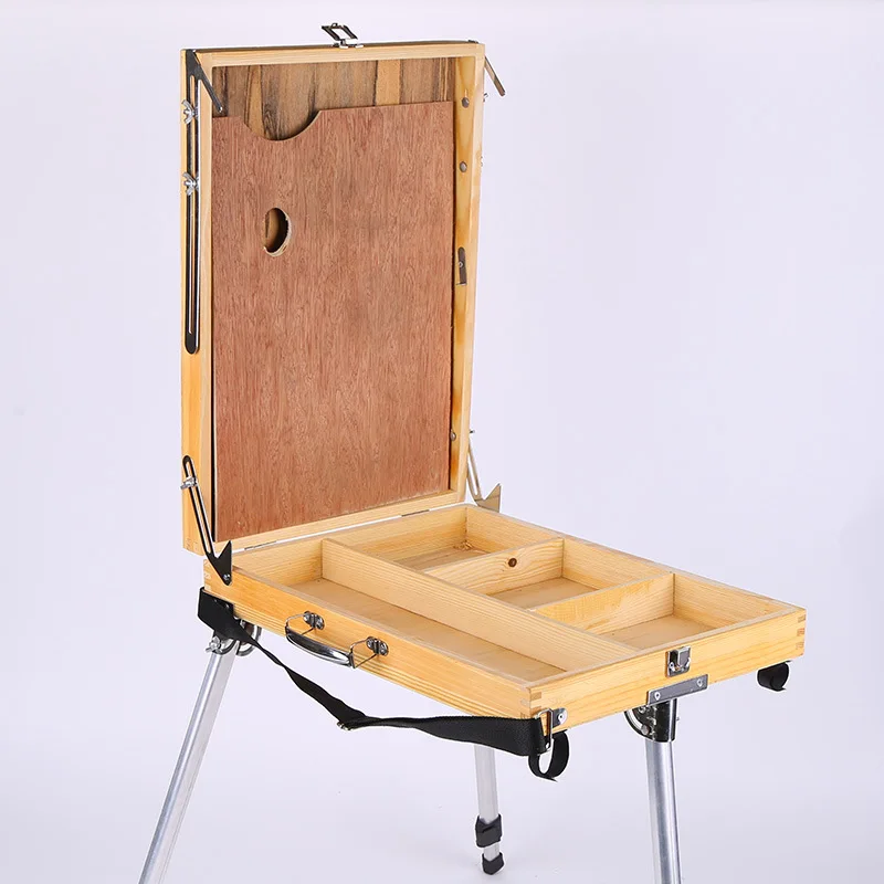 Desktop Laptop Wooden Box Easel Painting Large Space Hardware