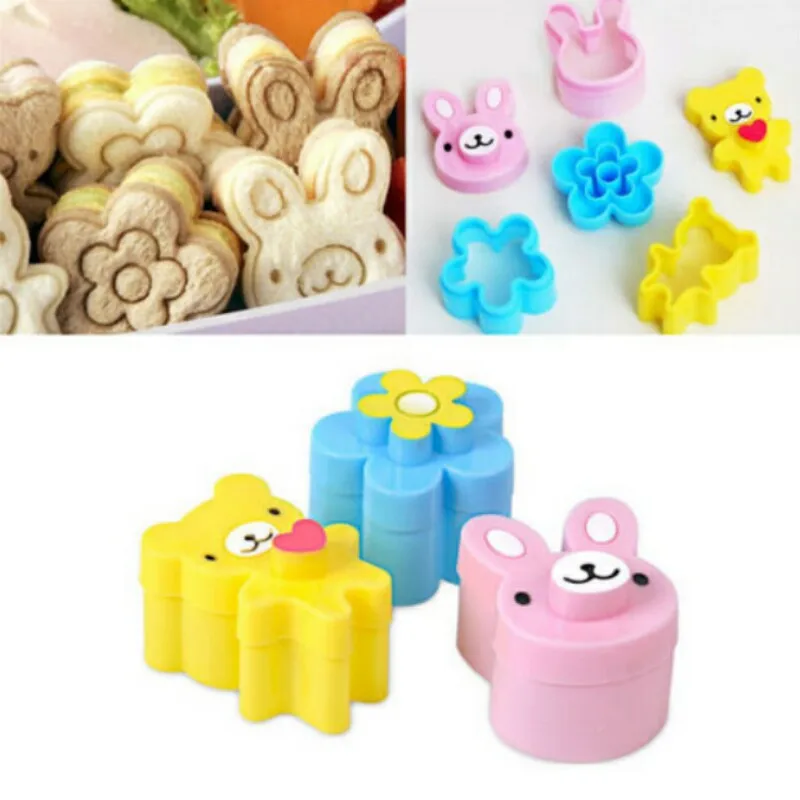 

WHISM DIY Breakfast Lovely Animal Shape Sandwich Mold Cutter Elephant Dog Dinosaur Shape Cake Bread Tools Bread Molds Maker