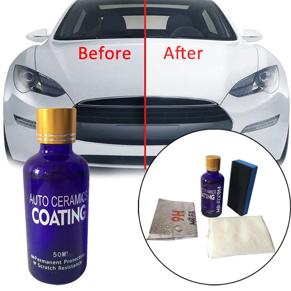 

9H Car Oxidation Liquid Ceramic Coat Super Hydrophobic Glass Coating Set Polysiloxane and Nano materials Care Multicolor H9 CA