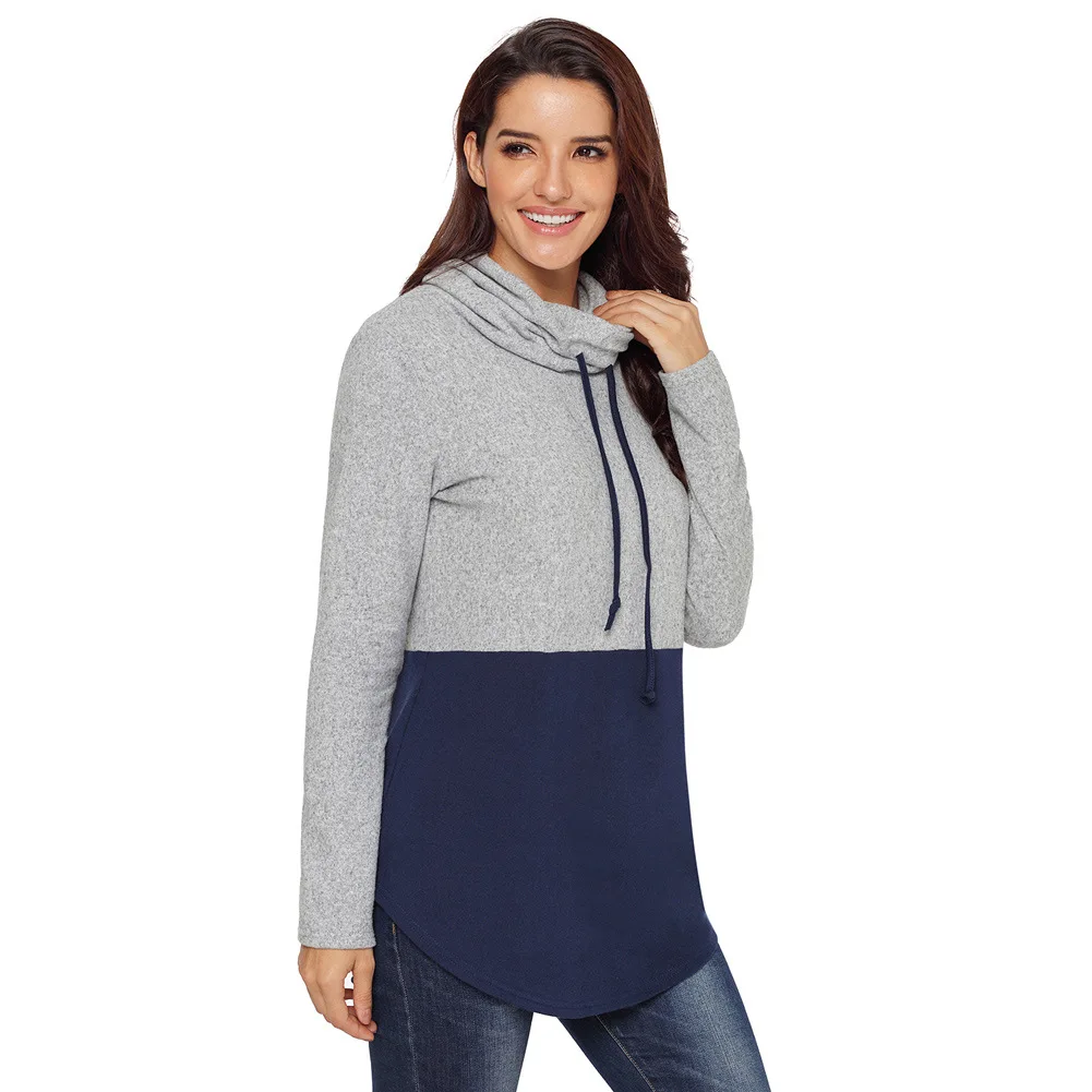 Autumn new women's wear design, cloak, high necked long string, long sleeved lady's coat