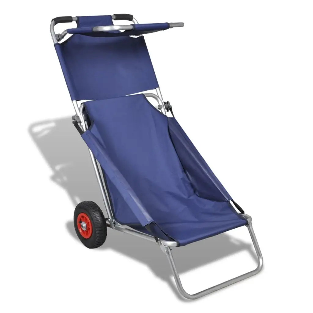 Vidaxl Portable Beach Trolley Kursi Meja Tiga Dalam Satu Biru Chair Chairs Table Tabletrolley Portable Aliexpress
