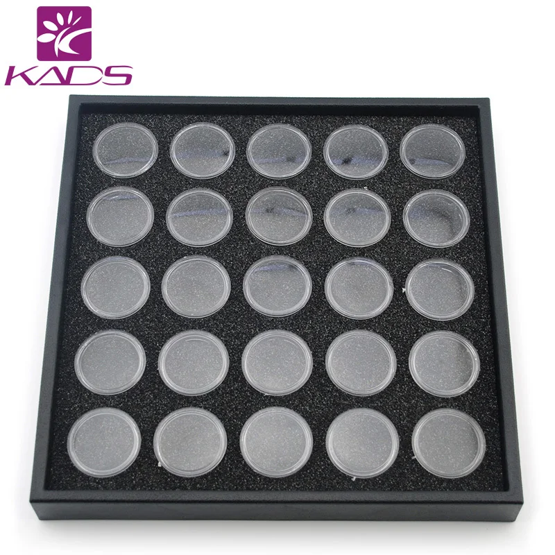

KADS HOTSALE 25 Pots Nail Art Display Box For Show Nail Decoration Products Tool Nail Empty Bottle+FREESHIP