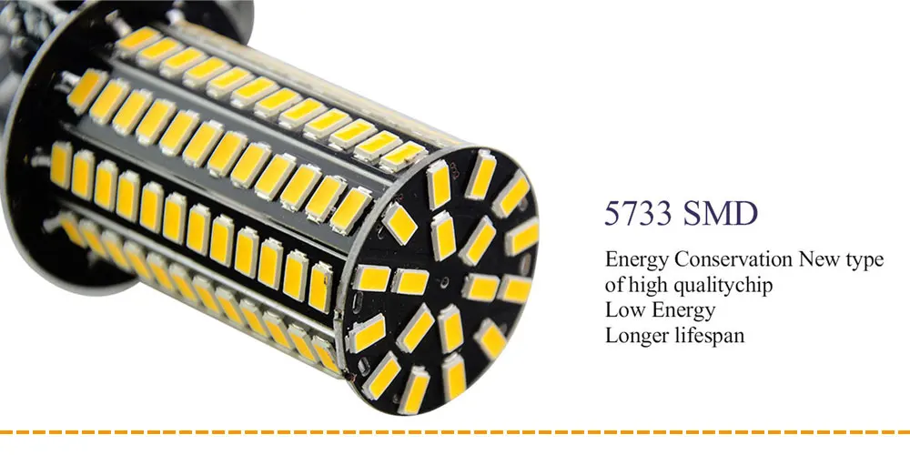 Светодиодная кукурузная лампа 5733 SMD 20 Вт 12 15 осветительная с регулируемой