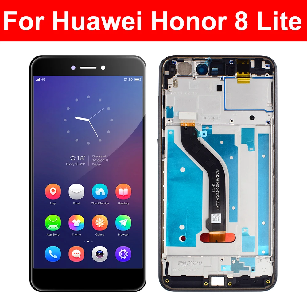 

LCD For Huawei Honor 8 Lite PRA-AL00 PRA-AL00X PRA-TL10 LCD Display Touch Screen Digitizer Assembly Frame For Huawei Honor 8lite