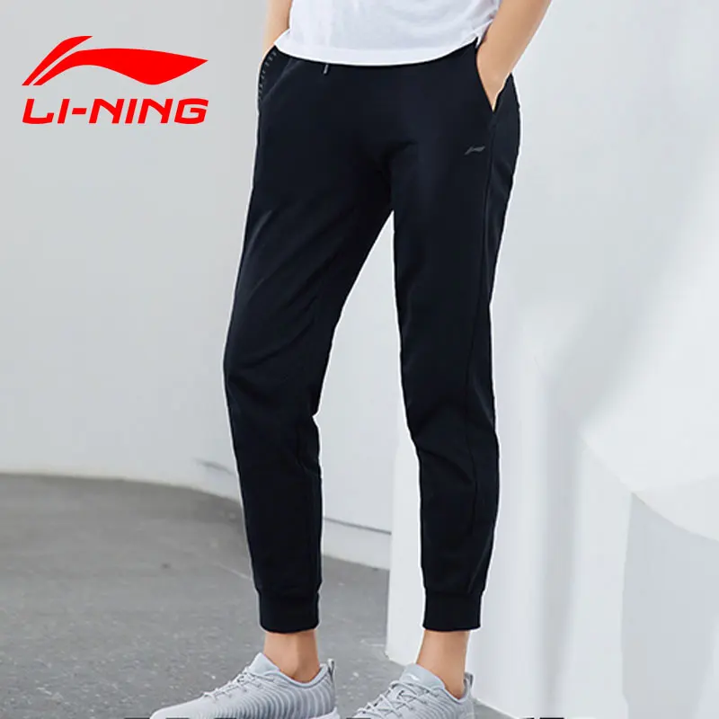 Li-Ning, женские тренировочные спортивные штаны, Стандартный крой, 3D крой, хлопок, подкладка, спортивные штаны для фитнеса, брюки AKLP204 WKY229