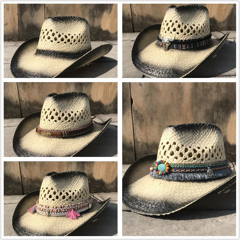Женская Ковбойская шляпа Sombrero Hombre элегантная ковбойская в ковбойском стиле с