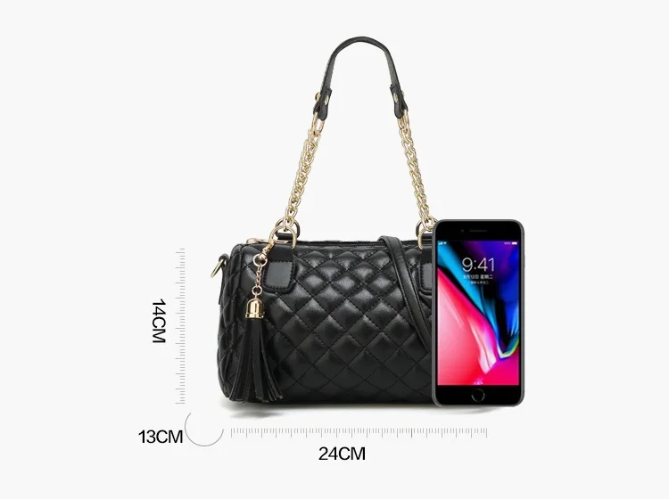 Diamond Lattice Women handbag Small Female Boston Totes tassel Crossbody Messenger Bags for women's Shoulder Bags Chain bolsas (16)