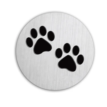 

New arrival 22mm dog foot print silver plated plated floating glass memory locket plate 10pc/lot