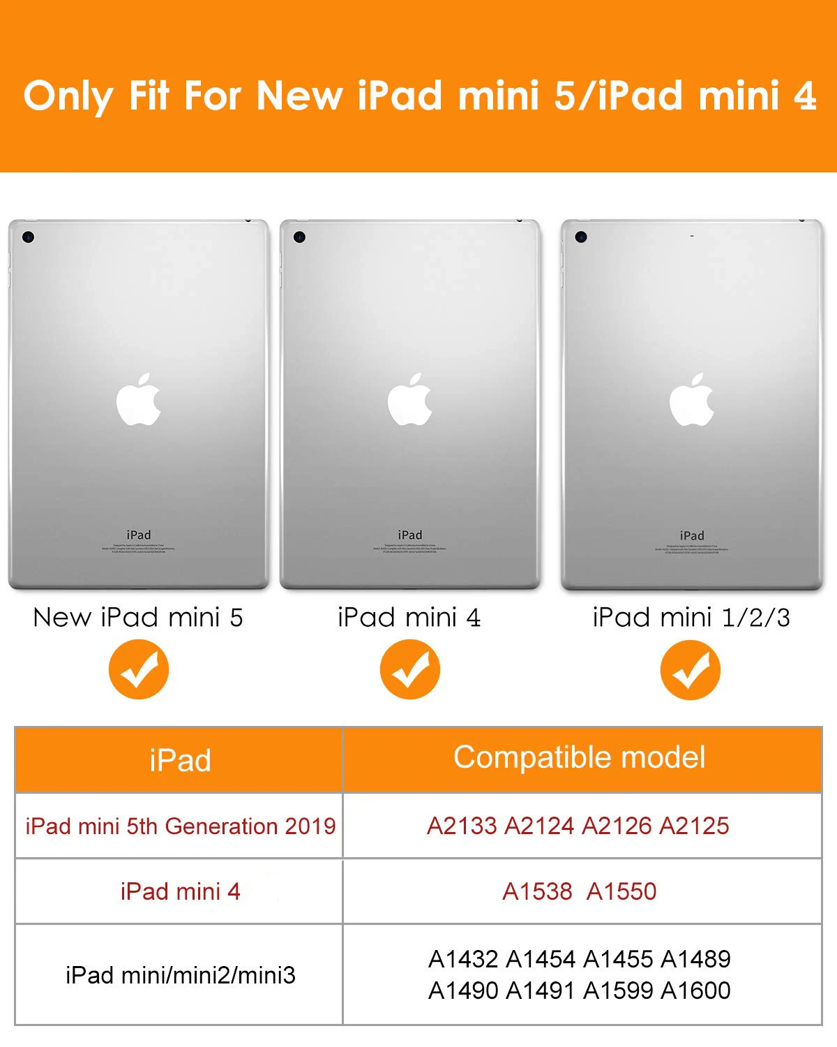 Чехол для клавиатуры iPad Mini 4 3 2 1 5 2019 [многоуровневый] силиконовый чехол из ПУ кожи