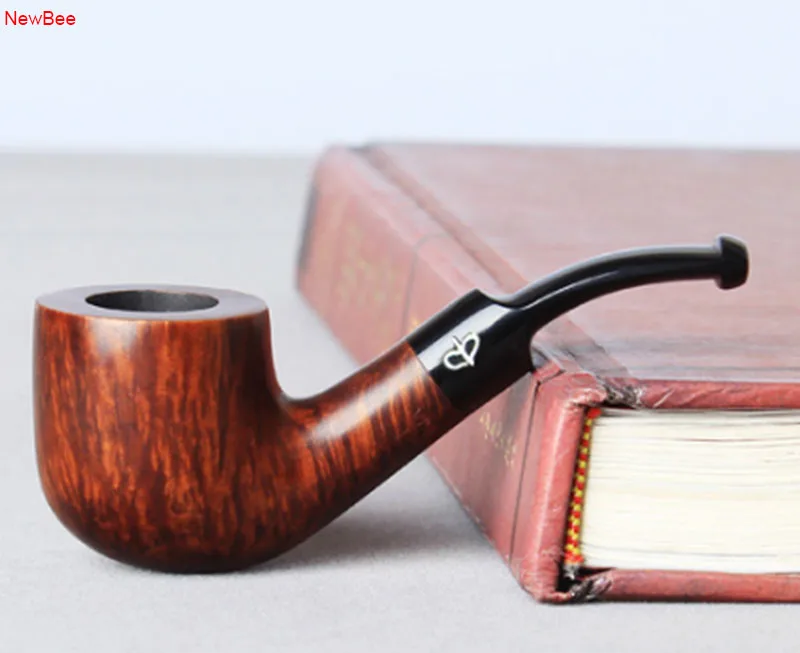3 newbee small size briar wood tobacco pipe with 3 mm metal filter good quality smoking pipe for beginner smoker